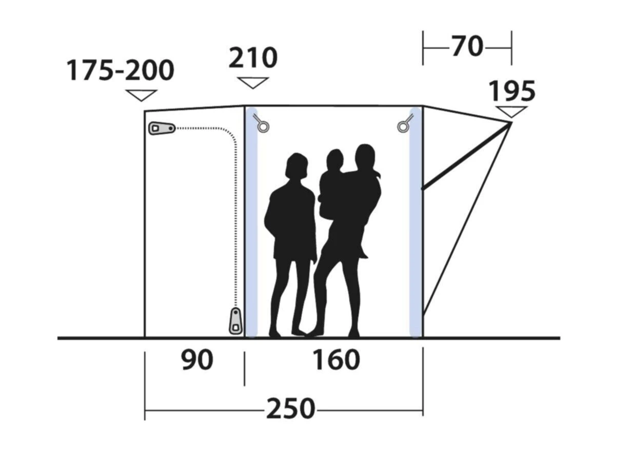 Outwell Newburg 160 Air Drive Away Awning 4 Outwell Newburg 160 Air Drive Away Awning - Image 4