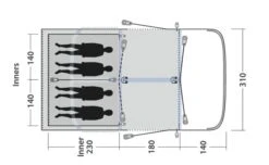 Outwell Springville 4SA Tent (2023) 19 Outwell Springville 4SA Tent (2023) -Outwell Camping Sales Store 111275 springville 4sa drawing floorplan3
