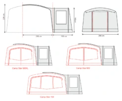 Outdoor Revolution Camp Star Side Porch (500xl, 600, 700) (2022) 17 Outdoor Revolution Camp Star Side Porch (500xl, 600, 700) (2022) -Outwell Camping Sales Store campstar side porch floorplans 1