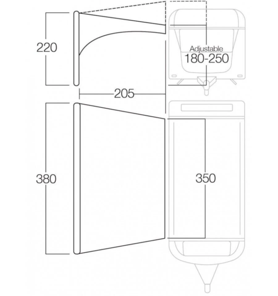 Vango AirBeam Sky Canopy 3.5m 3 Vango AirBeam Sky Canopy 3.5m - Image 3
