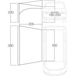 Vango AirBeam Sky Canopy 3.5m 7 Vango AirBeam Sky Canopy 3.5m -Outwell Camping Sales Store floorplan35 3