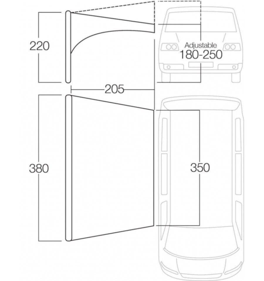 Vango AirBeam Sky Canopy 3.5m 4 Vango AirBeam Sky Canopy 3.5m - Image 4