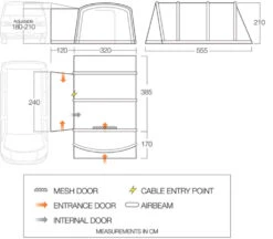 Vango Airbeam Vango Galli CC Air Low Awning (2023) -Outwell Camping Sales Store galli cc air low floorplan lowres